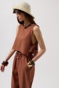 Yandan Bağlamalı Crop Bluz resmi